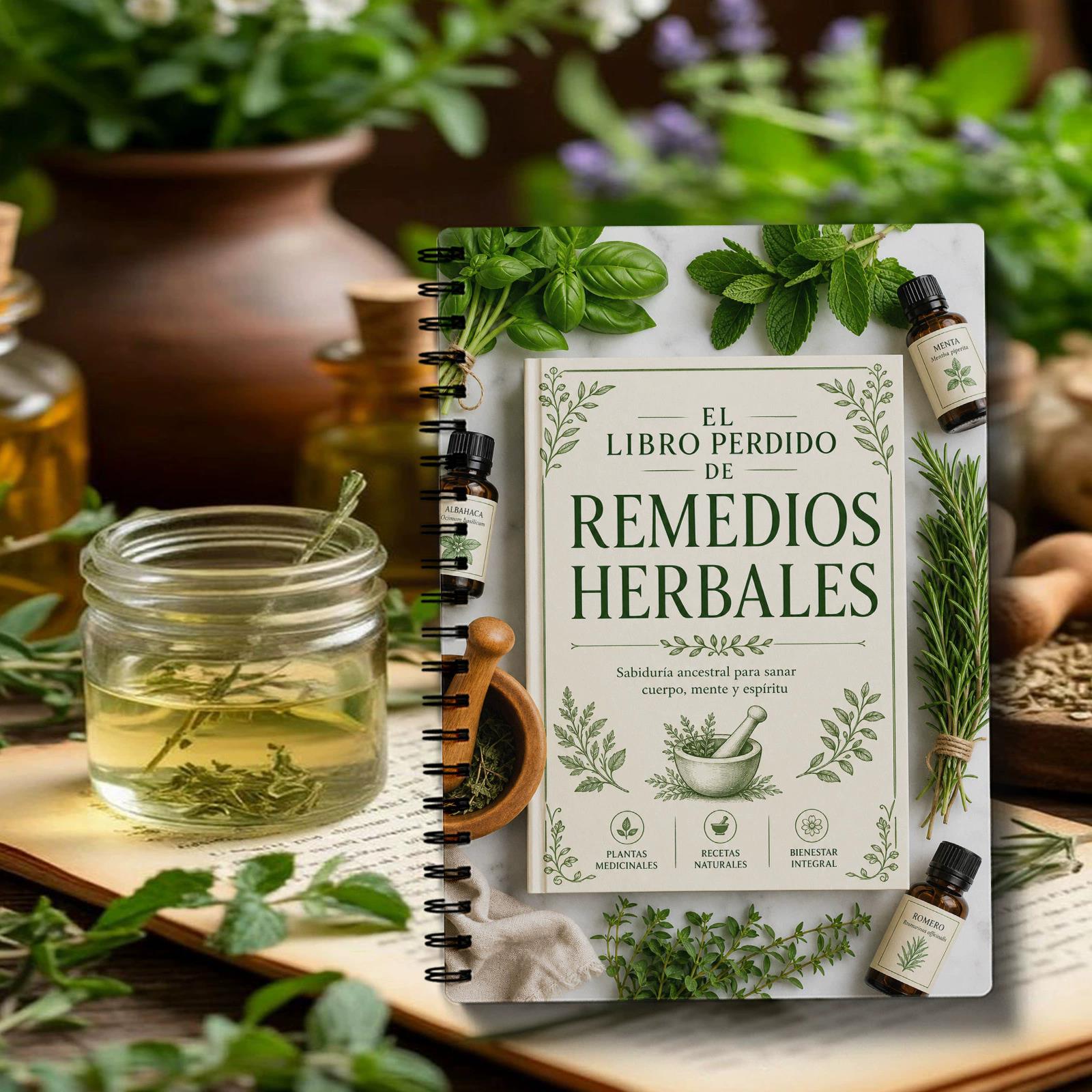 Herbal Wellness Remedy - دفتر ملاحظات حلزوني 