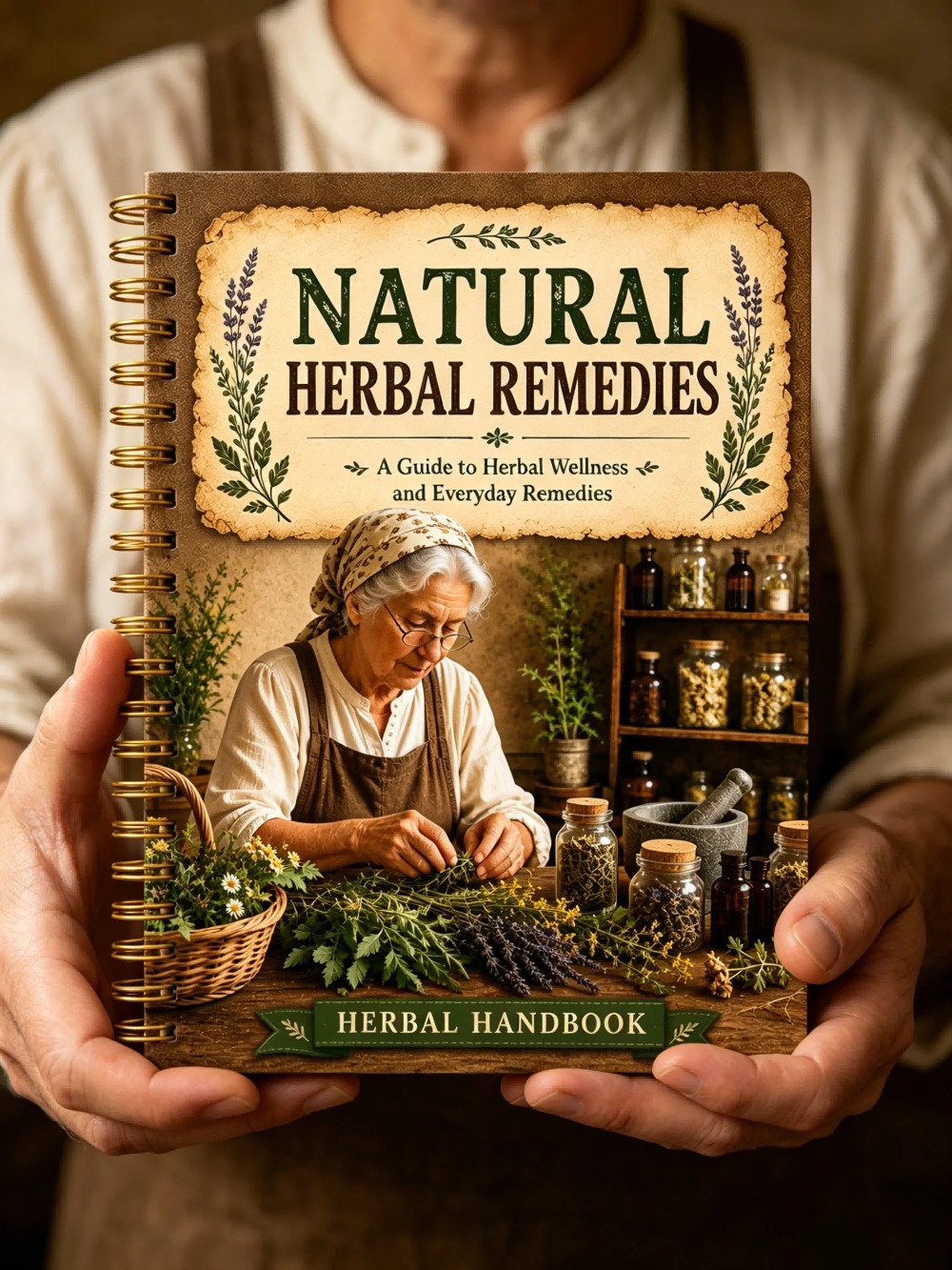دفتر ملاحظات بتصميم عتيق A5 لل - مراجعة Herbal Wellness Remedy وسعره