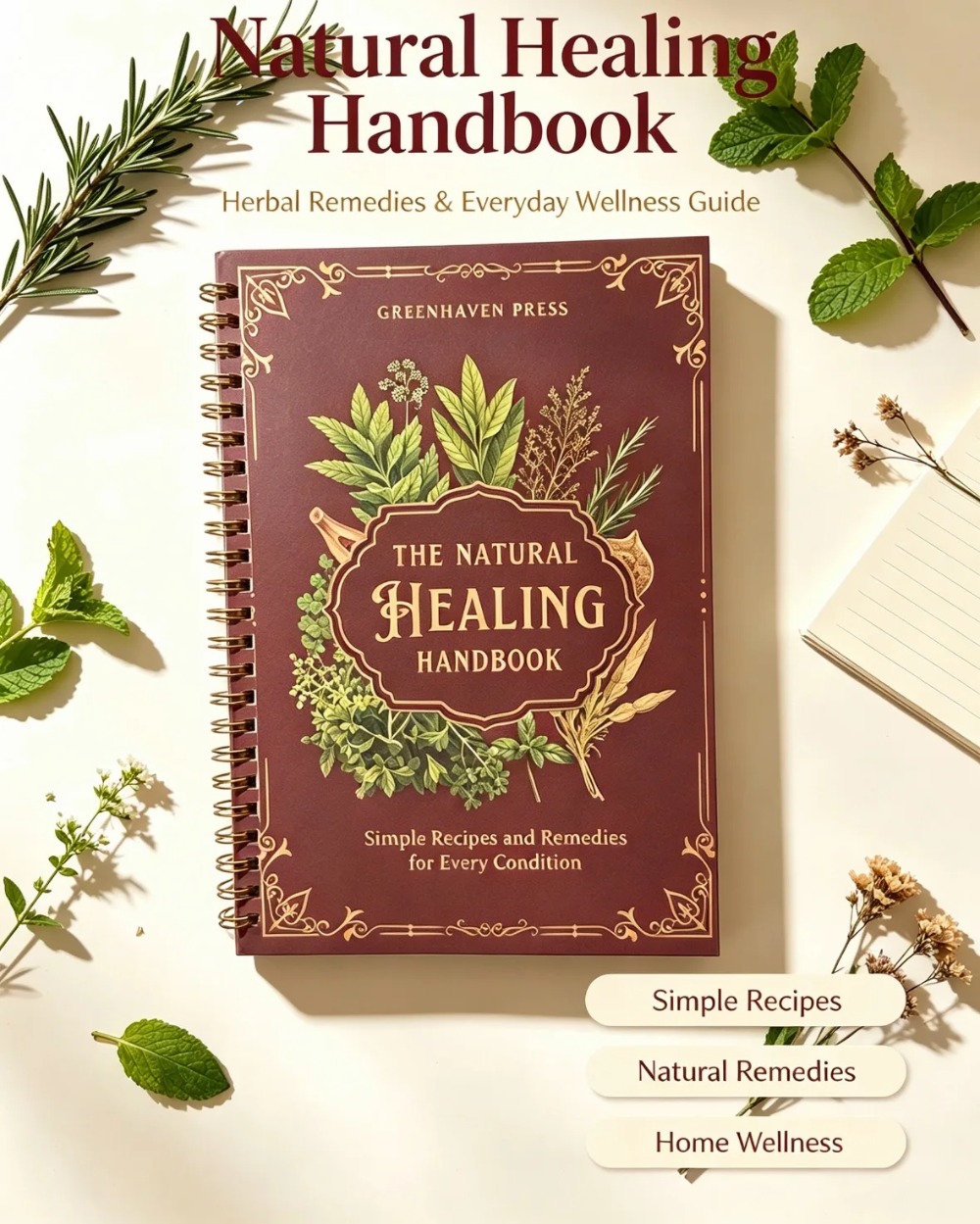 دليل الشفاء الطبيعي: كتاب وصفا - مراجعة Herbal Wellness Remedy وسعره